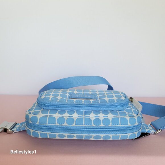 KATE SPADE Belt Bag Noel Jacquarded Printed Fabric Bag- Astral Blue color ⭐ - Picture 9 of 16